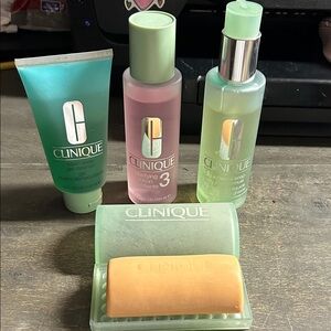 Clinique Skincare Collection - Green, Pink, and Orange